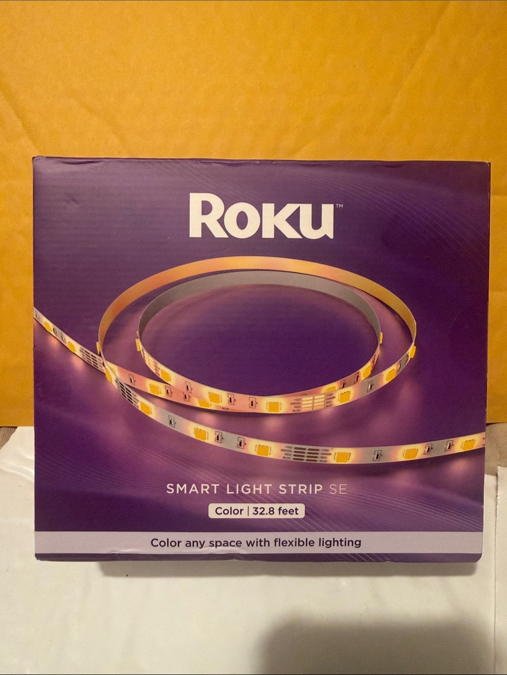 Roku Smart Light Strip SE - Purple and Yellow Packaging